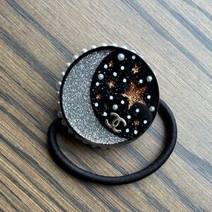 Glittery Black and Silver Hair Accessory